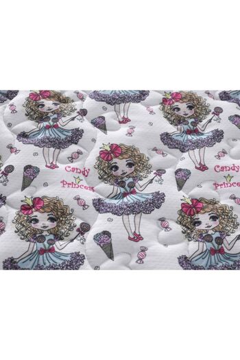 ASROYALLÜKS Candy Princess Kız Desenli Ultra Ortopedik Yaylı Yatak 90x190