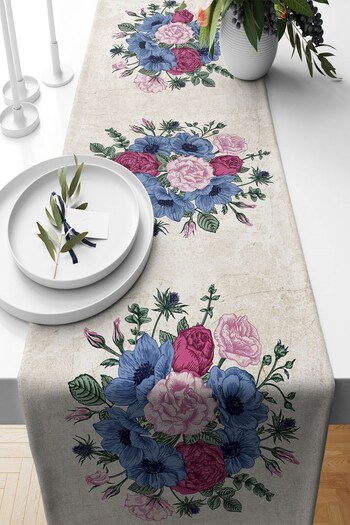 on the clouds White Rose Pattern Stain Runner - Different Ranir Models for Living Room Kitchen Table