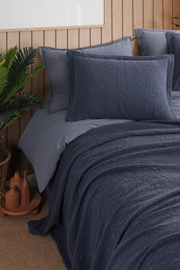 İyi Geceler İstanbul Zen Stone Double Bed Cover Set - 100% Cotton