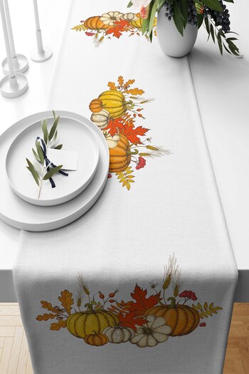 on the clouds Stain Resistant Fabric - Pumpkin Patterned Living Room Kitchen Table Runner