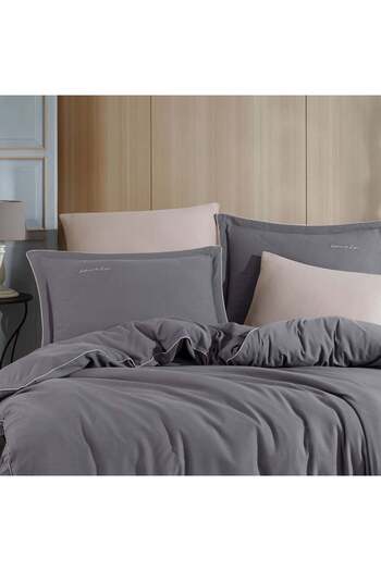 Hobby Anthracite Twill Double Duvet Cover Set