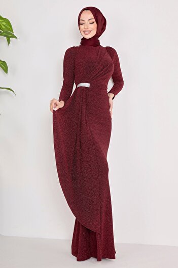TOFİSA 23120-BORDO Evening Dress