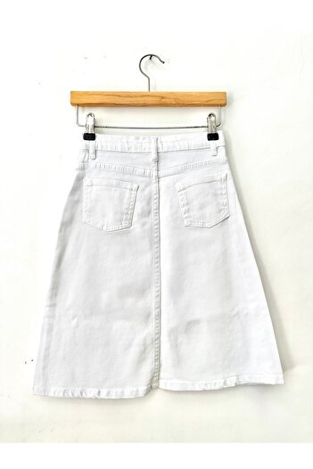 rois kids White Slit Long Skirt