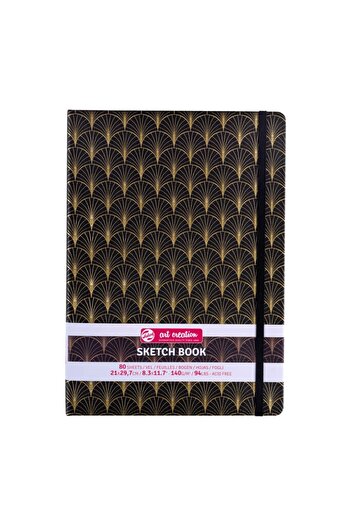 Talens Art Creation Sketchbook - Hard Cover, 140 gr, 21x29.7 cm, 80 yp Art Deco Sketchbook