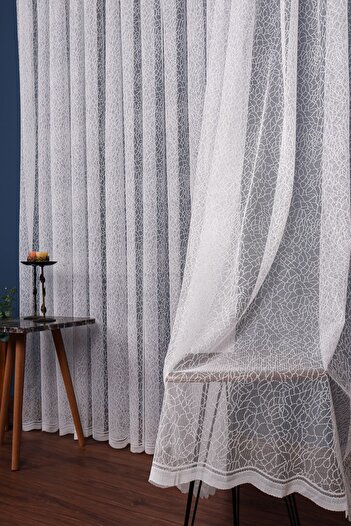 elision home Broken Glass Pattern Knitted Tulle Curtain 300 250 cm 1 2 Sparse Pleat Elısıon00601
