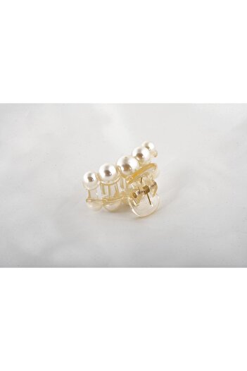 EUROMODA Tiny Transparent Gold Colored Small Size Latch Buckle with Pearls