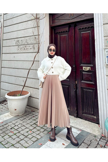 Zübeyde Sayın Πλισέ Henza Hijab Φούστα