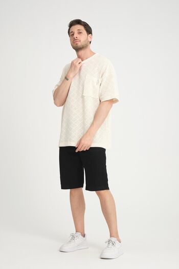 Rocqerx R-5832 Model Single Pocket Knitted T-Shirt