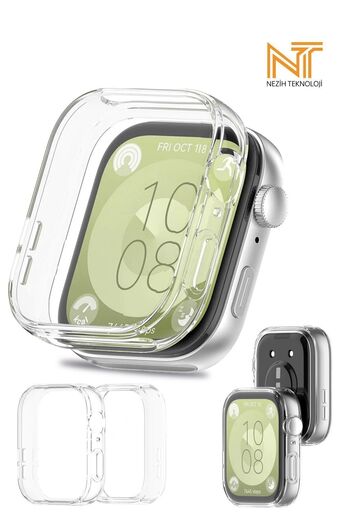 Nezih Case Huawei Watch Fit 3 - 360° Soft Silicone Protection, Case and Screen Protector
