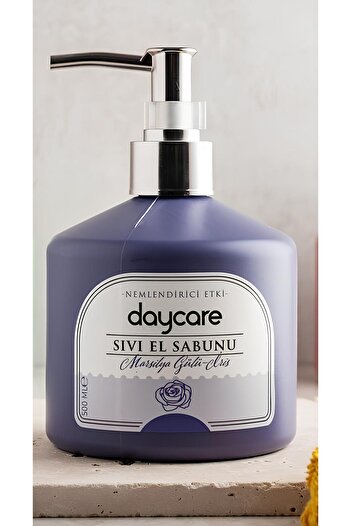 Daycare White Jasmine and Marseille Rose Iris 500 ML x 4 Pieces - Liquid Soap with Moisturizing Effect
