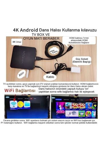 Reidan Android Wife Tv Box Media Player 4K Dance Mat Carpet Gift Play Dance Game Hdm
