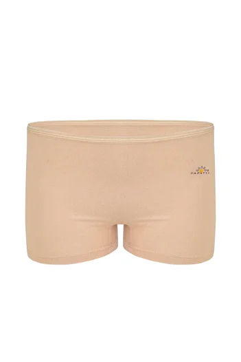 Papatya Women's Beige Boxer Panties 1486