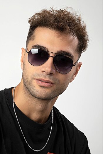 Polo55 Tia Damla Aviator Black Men's Sunglasses