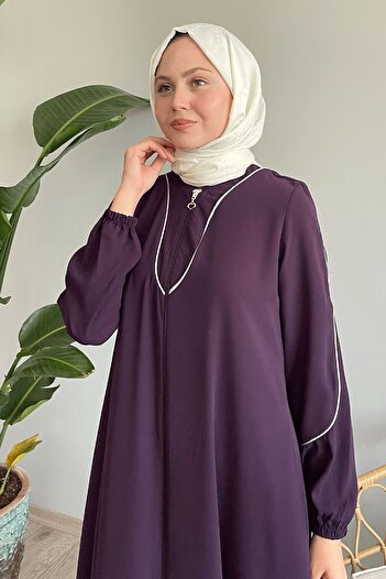 InStyle Purple Ferace - Front Piping Detail