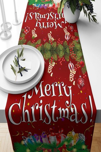 on the clouds Merry Christmas Christmas Gift - Non-Stainable Fabric Living Room Kitchen Table Runner, Stain Theme