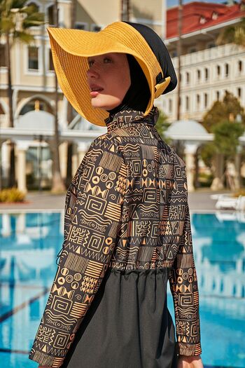 Remsa Mayo RŞ-78 Yellow Straw Hat - Foldable Visor, Sunscreen Visor