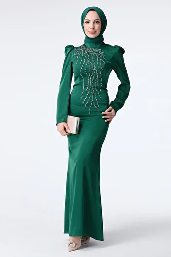 TOFİSA 23429-ZUMRUT Evening Dress