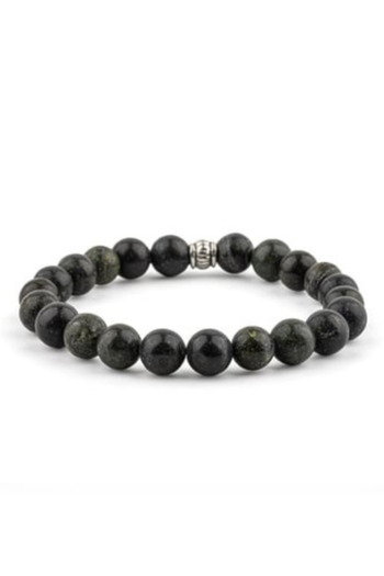 Zeynep Büyükbay 8mm Sphere Cut Serpentine Natural Stone Bracelet