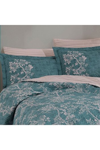Hobby Dream Turquoise - Double Duvet Cover Set - Poplin Quilted