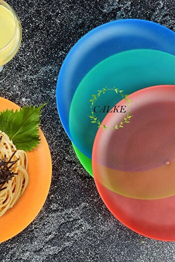 Calke Set of 4 Multi-Purpose Kids and Baby Dinner Plates - 20 Cm Multi Color