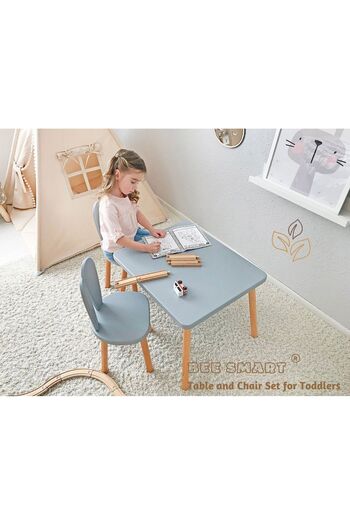 Bee Smart Ahşap Montessori Aktivite Masası Sandalyesi, Bunny Masa ve Sandalye