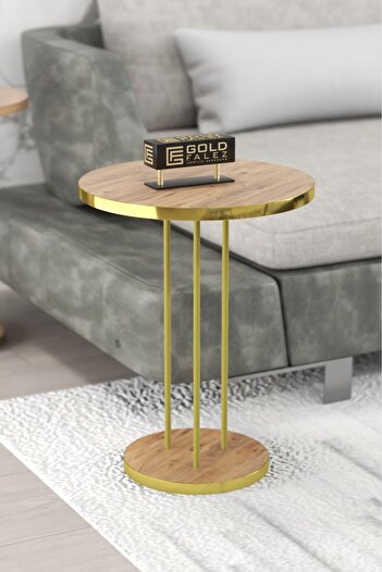 GOLDFALEZ Zigon Sehpa Terra Gold Ceviz