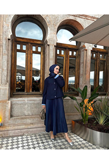 Zübeyde Sayın Fusta Hijab Henza plisată