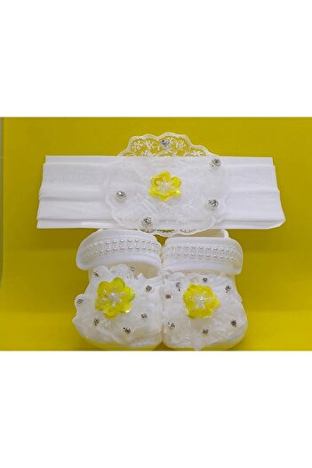 BUKAWEAR Newborn Baby Set Bandana Shoes Pantyhose 3 Piece