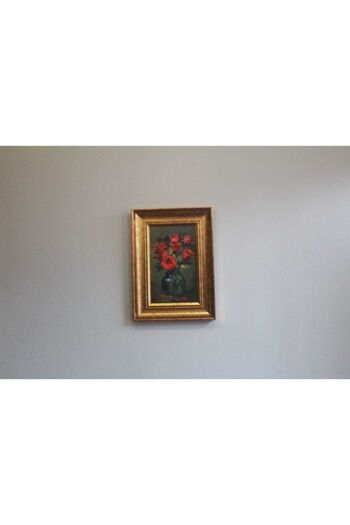 Asmin Sanat Evi Çiçek Resmi Orijinal Yağlı Boya 37 X 50