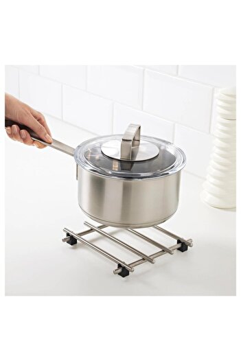 IKEA Lamplig 18X18 cm Metal Stainless Steel Trivet