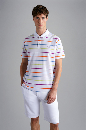 PAUL&SHARK MEN'S KNITTED POLOSHIRT C.WCOTTON