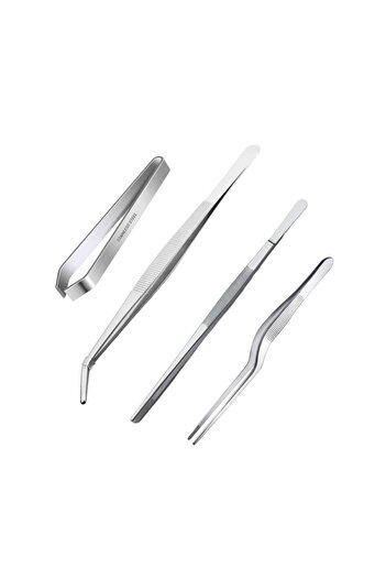 PROFECO 4 Piece Professional Chef Decoration Tweezers Set