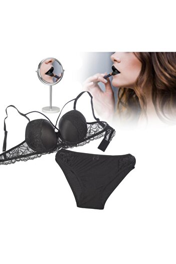 Sole Lace Cross Strap Bra and Panty Set