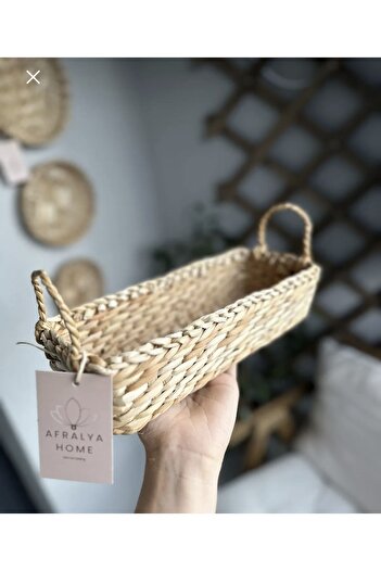 afralya home Bamboo Wicker Bread Pot Presentation Kitchen Organizer Sauce Bowl Oil Pot Washable Multi-Purpose Basket