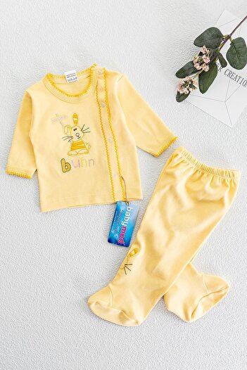 Babymod Önden Çıtçıtlı Tavşan Figürlü Ikili Bebek Takımı