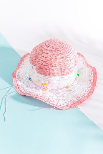 Babymod Bead Decorated Girl's Straw Hat