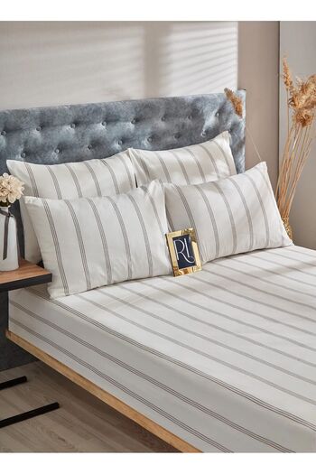 esseHM Atlantis Striped Cotton Pillowcase - Single, Double and King Size