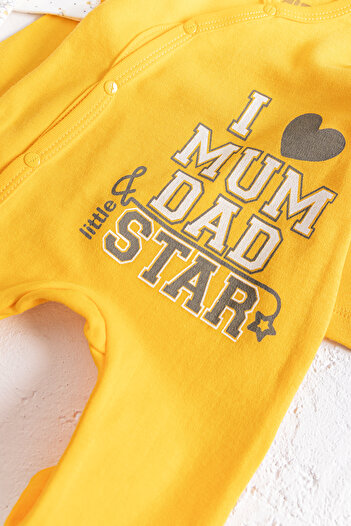 Babymod I Love Mum & Dad Baskılı 2'li Bebek Tulum Takım