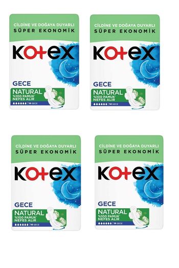 Kotex Night Natural 4x14