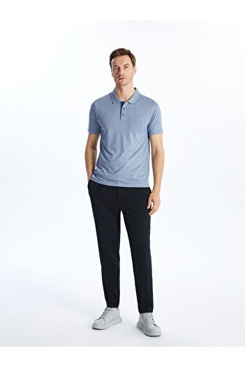 LC Waikiki Tricou cu mânecă scurtă cu imprimeu cu gât polo LCW pentru bărbați