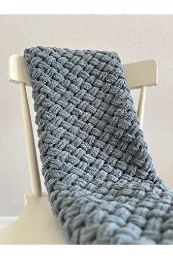 Gamgam Techno 90x90 Cm Dark Gray Handmade Puffy Baby Blanket
