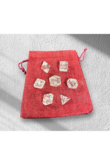 Le Majeur Dnd Frp Zar Seti 7li Set Dnd Zarı Dungeons And Dragons Masaüstü Oyun Zarı Şeffaf Kese Hediye