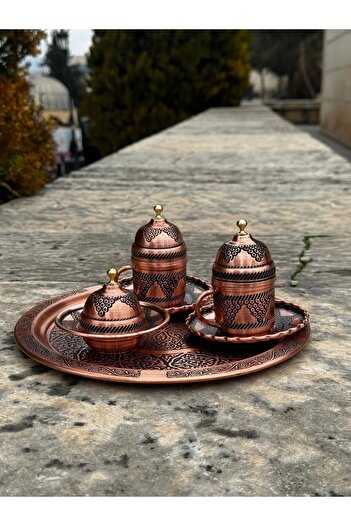 GABAALTI Gaziantep Copper 2-Person Grape Cup Set - Turkish Coffee