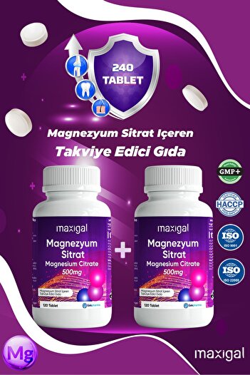 Maxigal Advantage Magnesium Citrate 120 Tablets