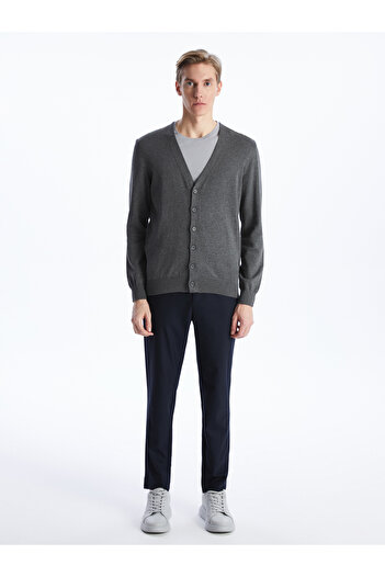 LC Waikiki Men's Knitwear Cardigan - Standard Fit, V-Neck