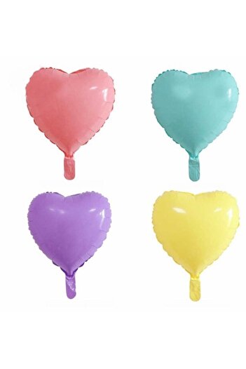 Deniz Party Store Makaron Sarı Kalp Folyo Balon 18 Inç 45 Cm 1 Adet