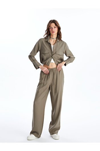 LC Waikiki Standard Fit Women's Trousers - Elastic Waist