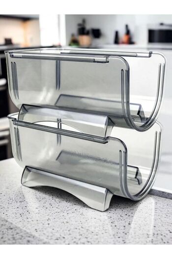 Bayev 6 Pieces In-Cabinet Bottle Organizer - Addable Top and Cabinet Set Refrigerator Organizer