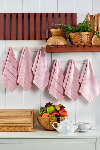TABEA HOME Yonca 6-штучний набір бавовняних рушників для рук та обличчя - 30x50 см Кухонний рушник