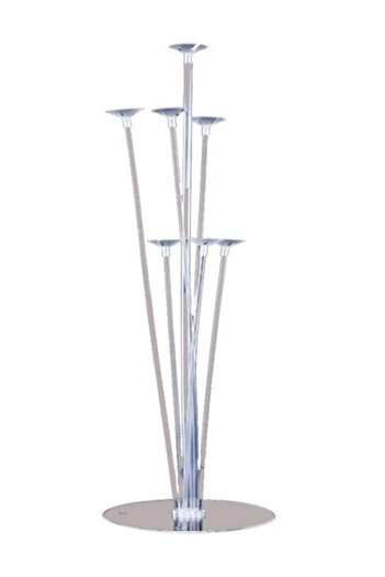 LUZAB Balloon and Transparent Birthday Footed Balloon Ornament Stand 7 Pack